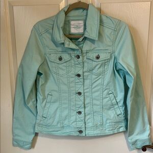 Sonoma Mint Green Denim Style Jacket